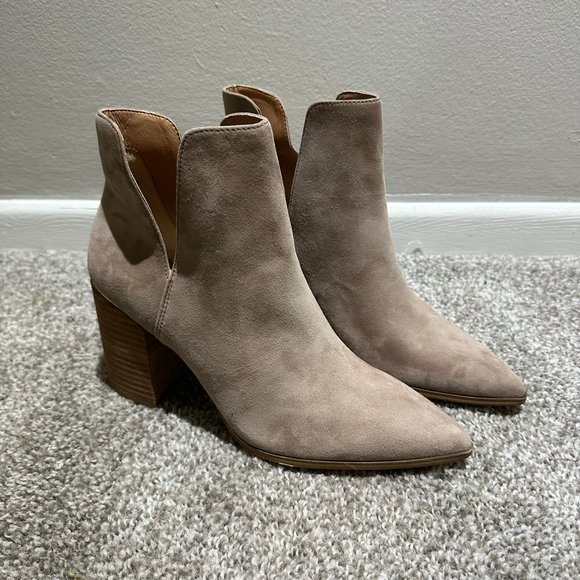 Steve Madden Women's Taupe Suede Pointed Toe Ankle Boots Size 10 - Picture 3 of 9